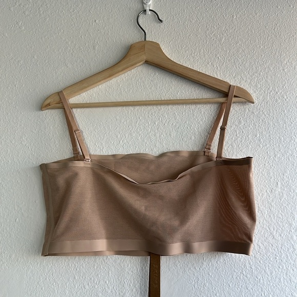 SKIMS Powermesh Sheer Bandeau Bra Nude Clay Sculpt Strapless Option Sz. 2X NEW! - Picture 7 of 8